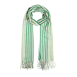 ipekevi - شال حرير مخطط لون أخضر (1)