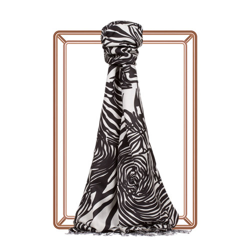 Zebra Print Silk Scarf