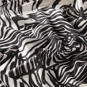 Zebra Print Silk Scarf - Thumbnail