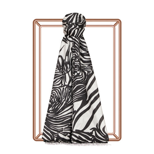 Zebra Print Silk Scarf