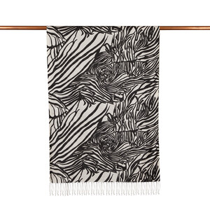 Zebra Print Silk Scarf - Thumbnail