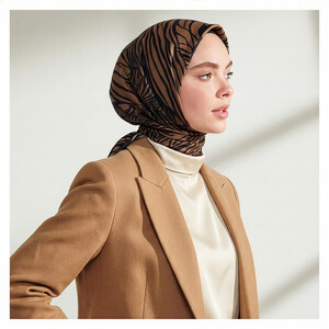 Zebra Print Silk Twill Scarf - Thumbnail