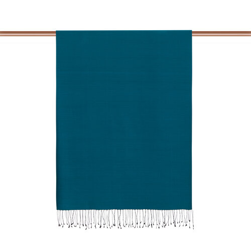 شال حرير فاخر ذو وجهين لون أخضر وبترولي